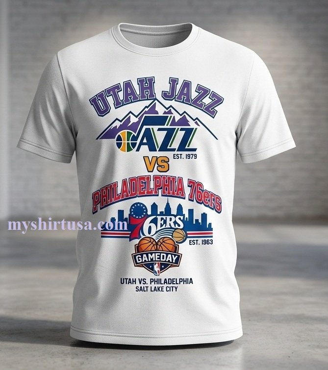 jazz vs 76ers t-shirt sport usa Jazz Vs 76ers T Shirt Sport Usa