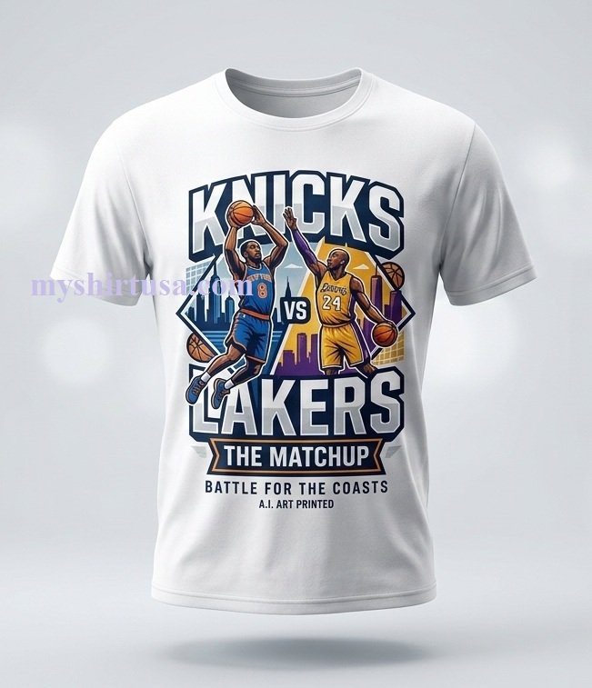 knicks vs lakers sport t-shirt Knicks Vs Lakers Sport T Shirt