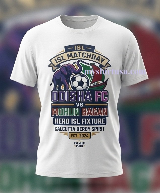 odisha vs mohun bagan t-shirt Odisha Vs Mohun Bagan T Shirt