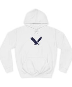 Eagle Emblem Hoodie — Minimalist College-Inspired Pullover