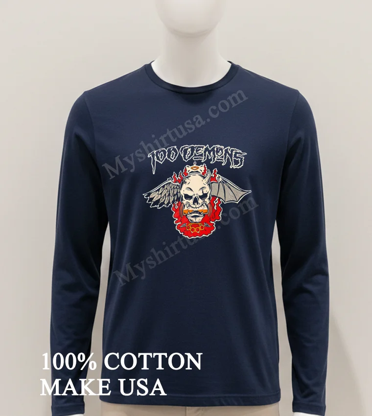 100 Demons Band Logo new t-shirt - hoodie-shirt 100 Demons Band Logo Shirt Hoodie Shirt