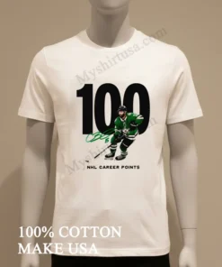 100 Nhl Career Points Dallas Stars Player Signature funny america t-shirts