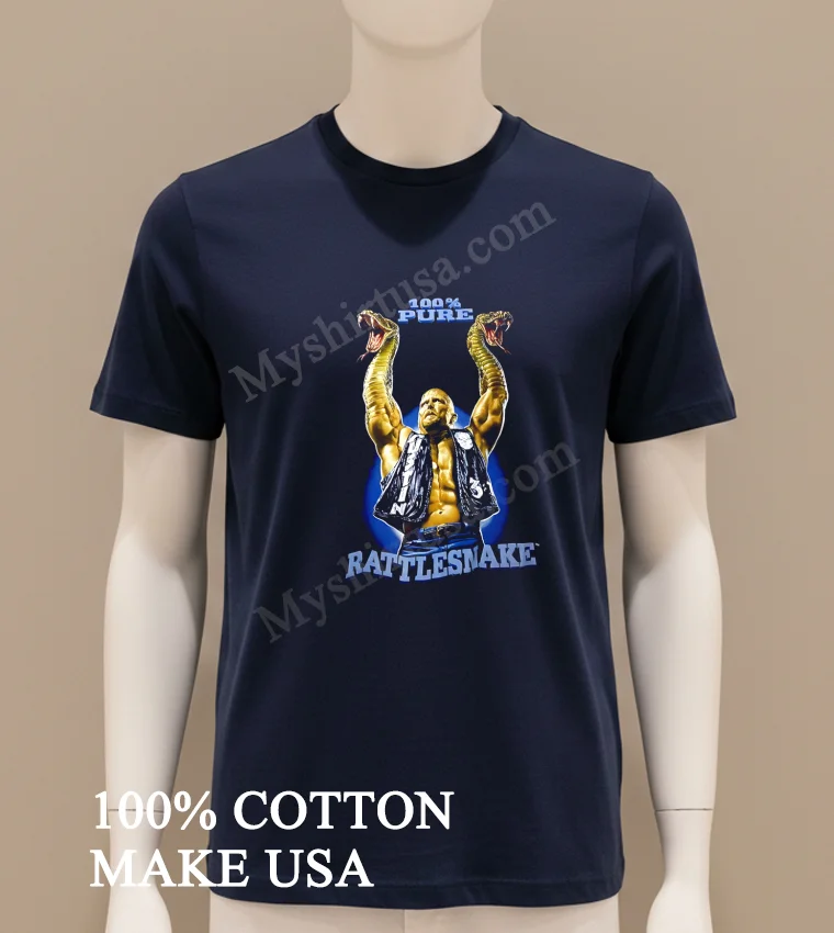 100 Pure Rattlesnake Steve Austin Wrestling Graphic Vintage funny america t-shirts - navy-shirt 100 Pure Rattlesnake Steve Austin Wrestling Graphic Vintage Shirt Navy Shirt