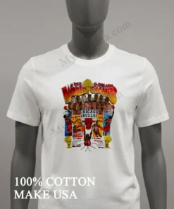 1993 Chicago Bulls 3 Peat Caricature funny america t-shirts