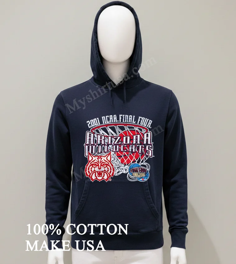 2001 Ncaa Final Four Arizona Wildcats Basketball Championship Logo Shirt Balck Shirt