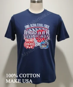 2001 Ncaa Final Four Arizona Wildcats Basketball Championship Logo Shirt