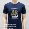 2024 New York Yankees Snoopy And Friends Merry Christmas Shirt Navy Shirt