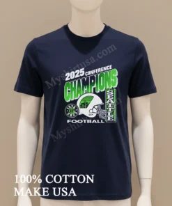 2025 Conference Champions Seattle Seahawks Football Helmet City Skyline Shirt