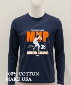 2025 Frontier League Anthony Calarco Mvp Signature new t-shirt