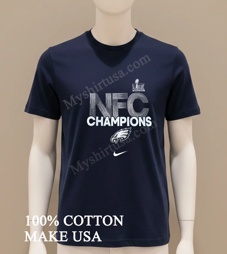 2025 Nfc Champions Philadelphia Eagles funny america t-shirts - navy-shirt 2025 Nfc Champions Philadelphia Eagles Shirt Navy Shirt