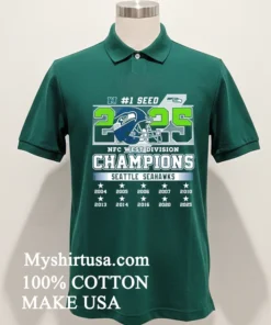 2025 Nfc West Division Champions Seattle Seahawks Shirt