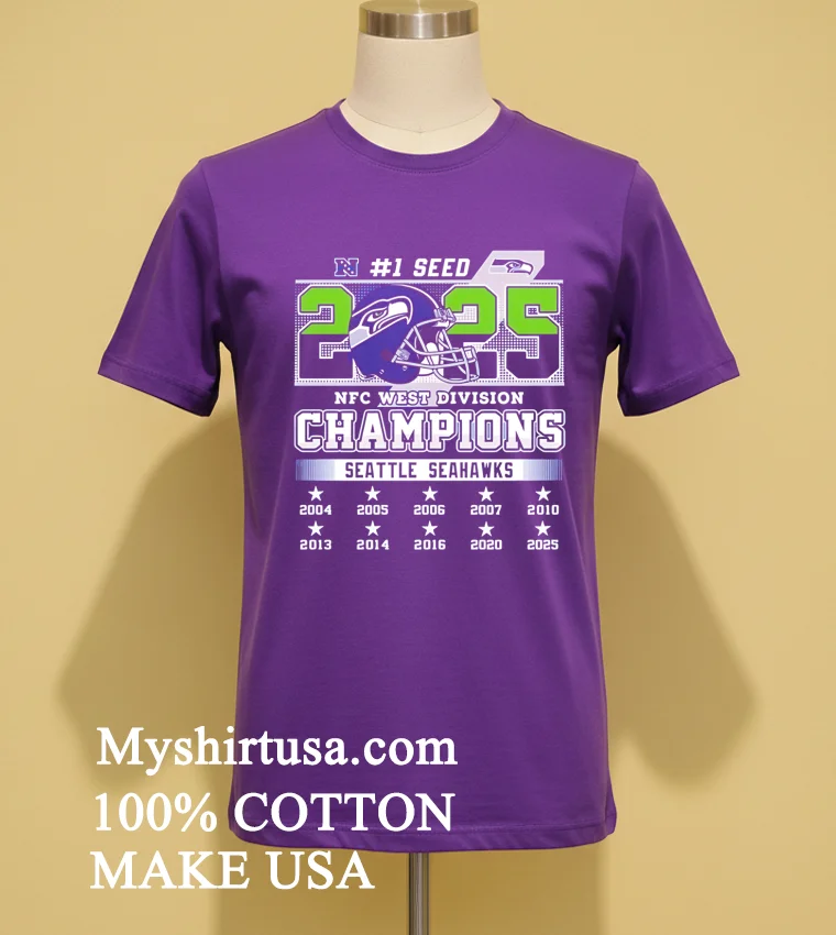 2025 Nfc West Division Champions Seattle Seahawks Shirt - purple-shirt 2025 Nfc West Division Champions Seattle Seahawks Shirt Purple Shirt
