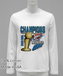 2025 Oklahoma City Thunder Champions Nba Finals Design Shirt