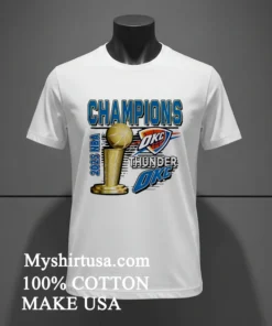 2025 Oklahoma City Thunder Champions Nba Finals Design Shirt