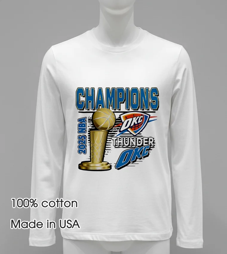 2025 Oklahoma City Thunder Champions Nba Finals Design Shirt - white-t-shirt 2025 Oklahoma City Thunder Champions Nba Finals Design Shirt White T Shirt