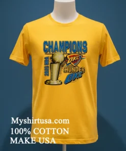 2025 Oklahoma City Thunder Champions Nba Finals Design Shirt