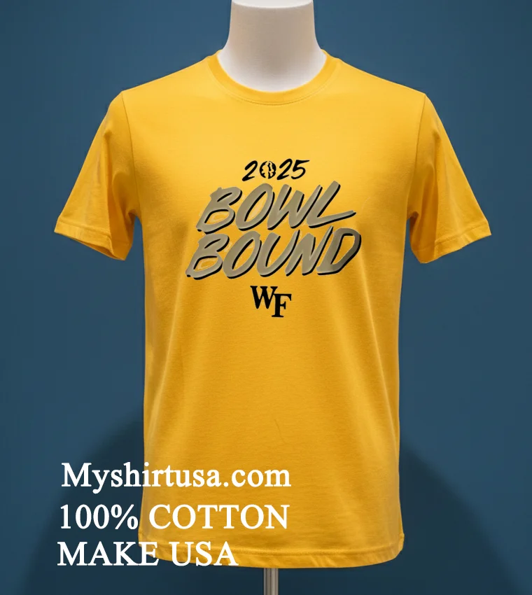 2025 Wake Forest Demon Deacons Wf Bowl Bound Shirt Yellow T Shirt