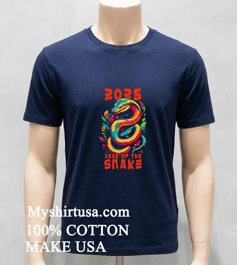 2025 Year Of The Snake Sunset Shirt - navy-shirt 2025 Year Of The Snake Sunset Shirt Navy Shirt