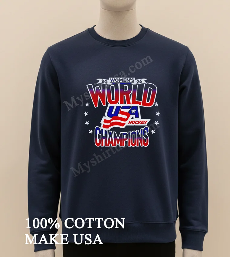 2026 Womens World Usa Hockey Champions Stars Flag Shirt Long Sleve Shirt