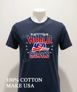 2026 Women S World Usa Hockey Champions Stars Flag funny america t-shirts