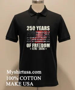 250 Years Of Freedom 1776 2026 American Flag Retro T Shirt