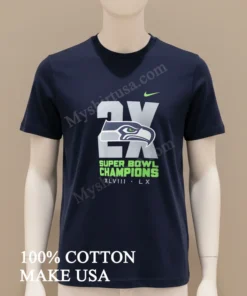 2X Super Bowl Champions Xlviii Lx Seattle Seahawks Logo funny america t-shirts