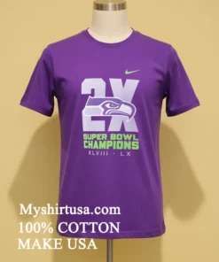 2X Super Bowl Champions Xlviii Lx Seattle Seahawks Logo funny america t-shirts