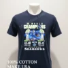 2x World Champions Seattle Seahawks Super Bowl Winners Shirt Navy Shirt 1