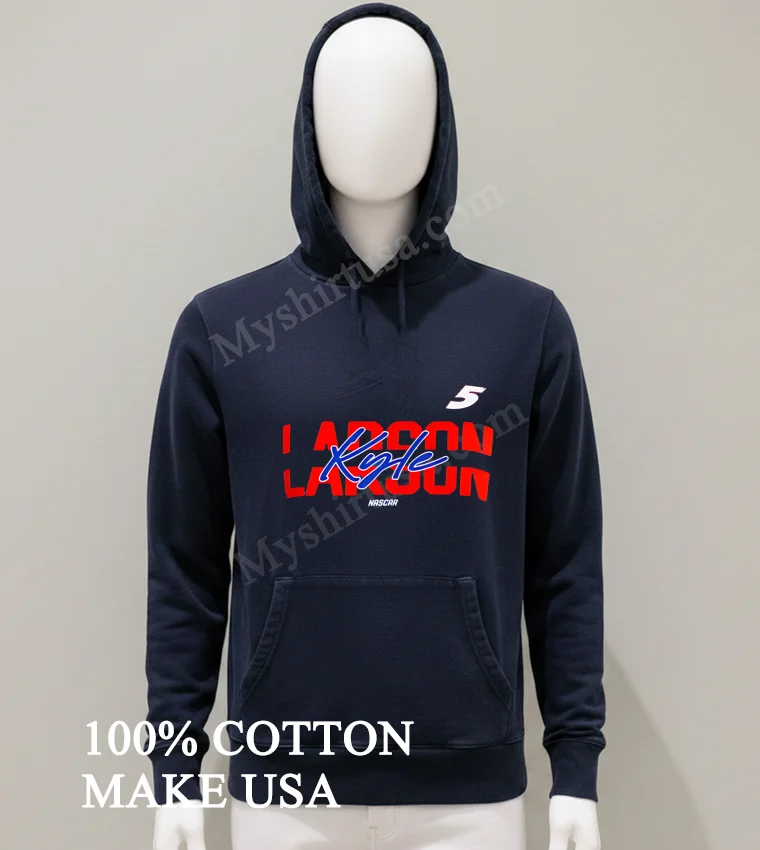 5 Kyle Larson Nascar Letter Shirt Balck Shirt