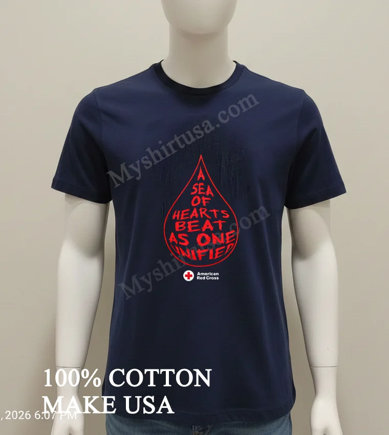 A Sea Of Hearts Beat As One Unified new t-shirt - navy-shirt A Sea Of Hearts Beat As One Unified Shirt Navy Shirt 1