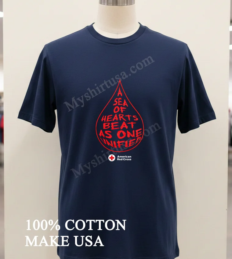 A Sea Of Hearts Beat As One Unified new t-shirt - navy-shirt A Sea Of Hearts Beat As One Unified Shirt Navy Shirt