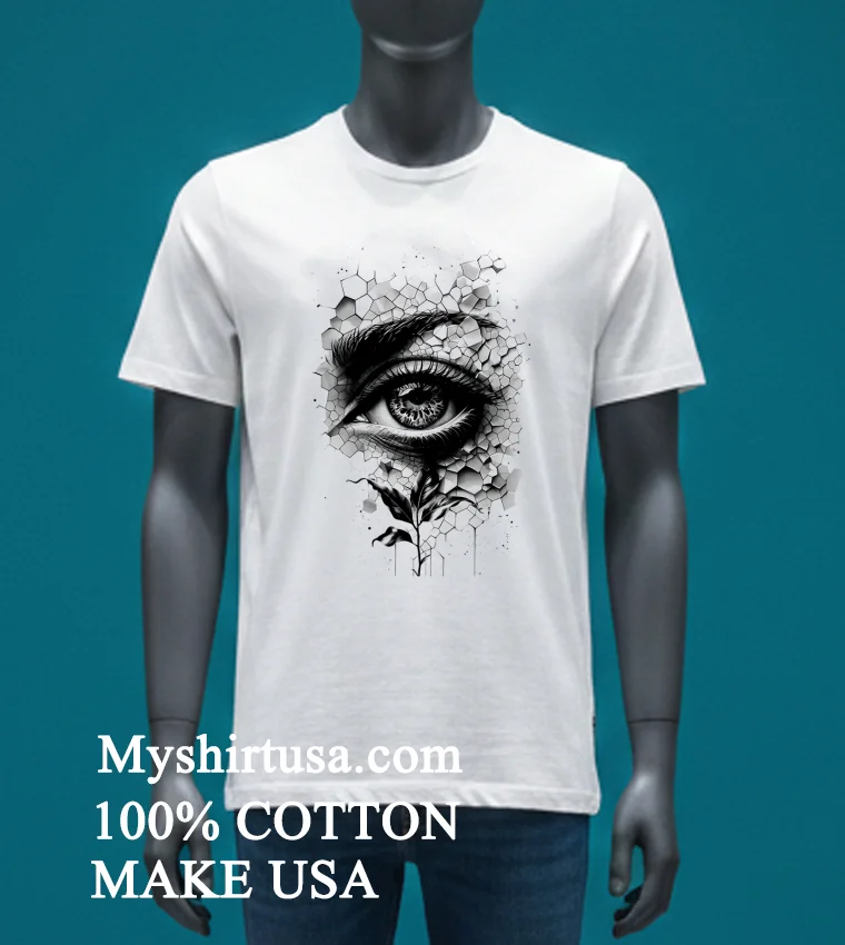 A Striking Eye Art Shirt - white-t-shirt A Striking Eye Art Shirt White T Shirt 3