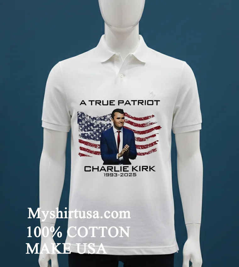 A True Patriot Charlie Kirk 1933 2025 American Flag Shirt White T Shirt 1