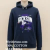 Action Lamar Jackson Baltimore Ravens Signature Shirt Navy Shirt 1