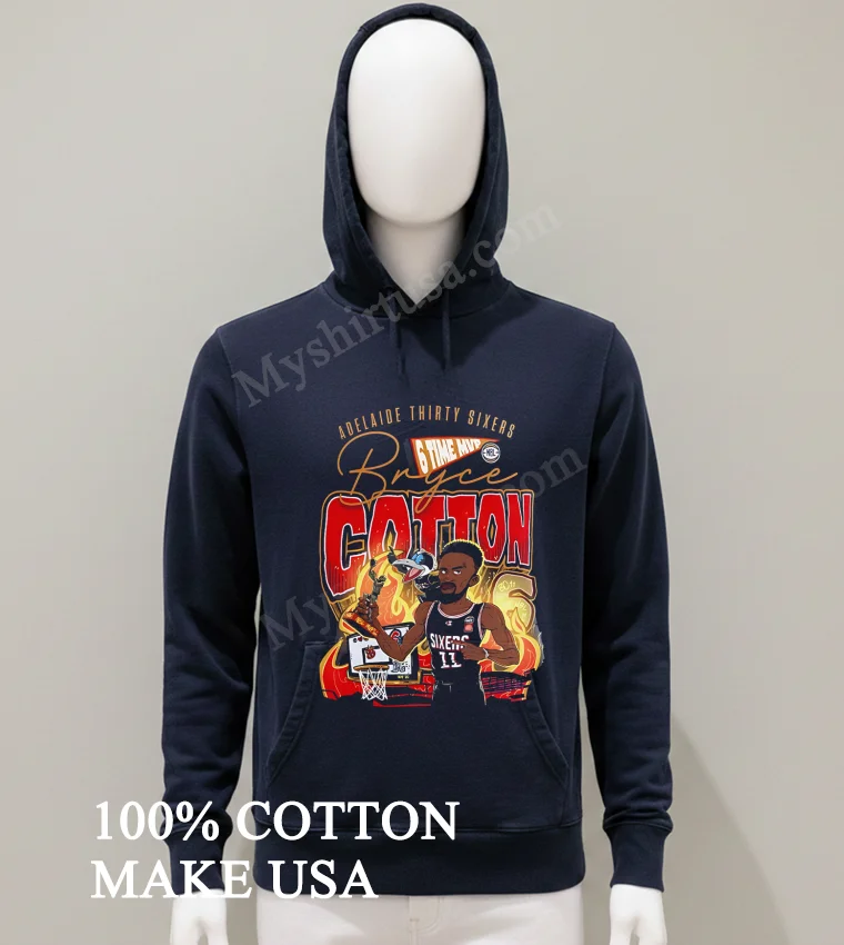 Adelaide Thirty Sixers Bryce Cotton 6 Time Mvp Basketball Shirt Balck Shirt