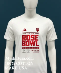 Adidas Indiana Hoosiers Rose Bowl Game Champions 2026 Shirt White T Shirt 2