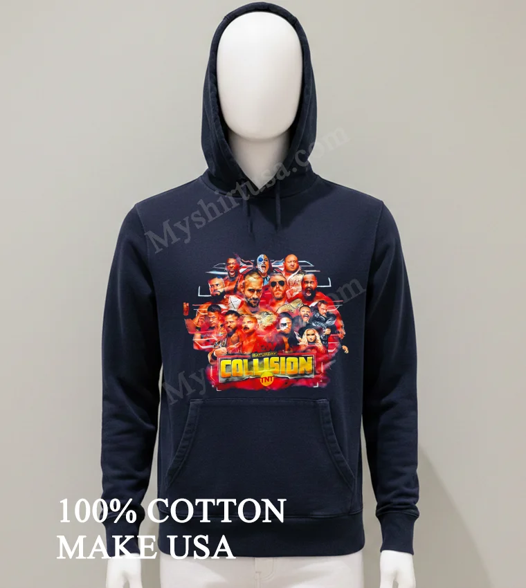 Aew Saturday Collision Tnt Pro Wrestling Stars Shirt Balck Shirt