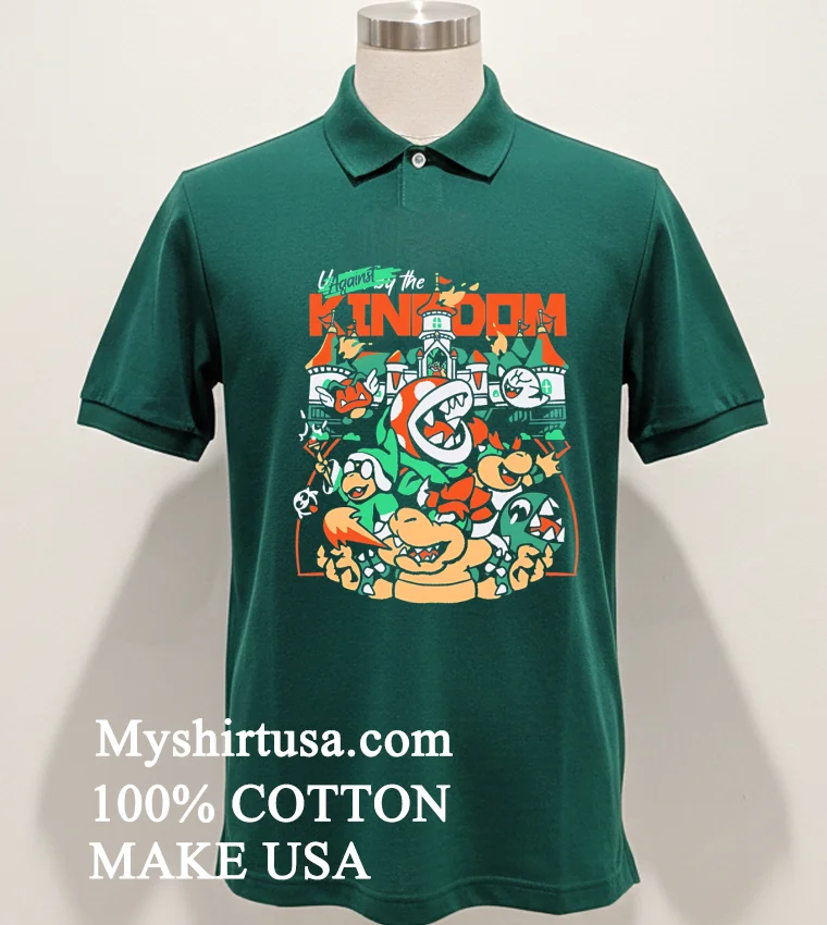 Against The Kingdom Gaming Apparel Graphic Shirt Green Shirt