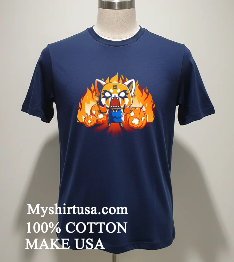 Aggretsuko S Happy Halloween Cute Shirt - navy-shirt Aggretsukos Happy Halloween Cute Shirt Navy Shirt 1