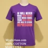 Ai Will Never Make Good Music Good Music Comes From Drug Abuse And Mild To Severe Depression Shirt Purple Shirt
