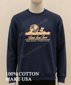 Aimé Leon Dore Queens New York Unisphere Landmark funny america t-shirts