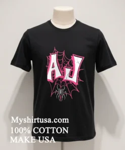 Aj Pink Spider Web And Skeleton Heart Graphic funny america t-shirts