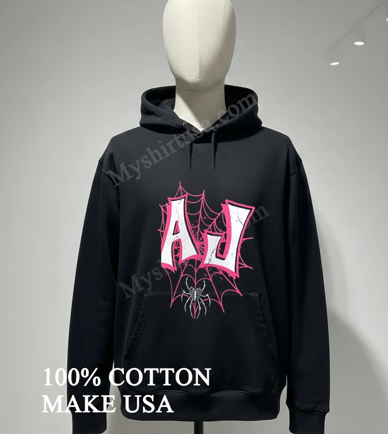 Aj Pink Spider Web And Skeleton Heart Graphic funny america t-shirts - hoodie-shirt Aj Pink Spider Web And Skeleton Heart Graphic Shirt Hoodie Shirt