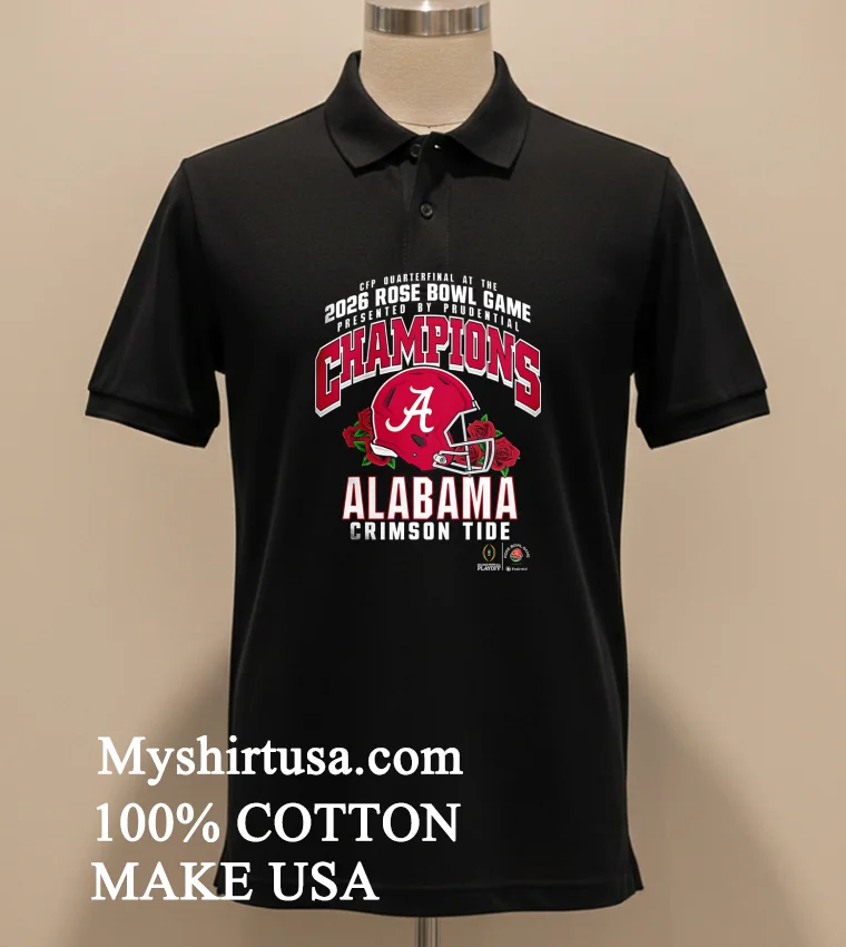Alabama Crimson Tide Ncaa 2026 Rose Bowl Champions Shirt Balck Shirt 1