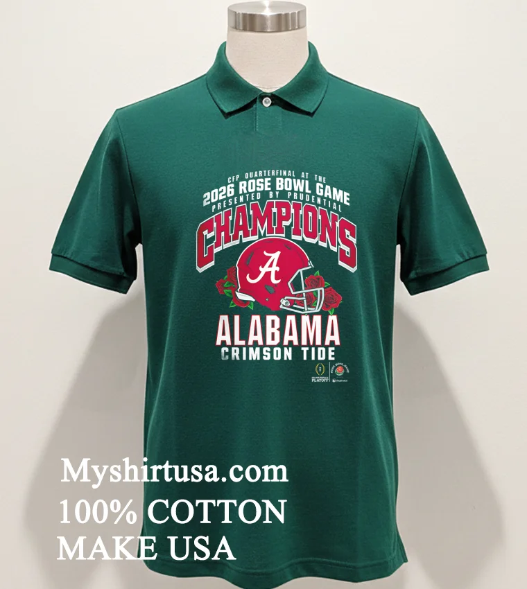 Alabama Crimson Tide Ncaa 2026 Rose Bowl Champions Shirt - green-shirt Alabama Crimson Tide Ncaa 2026 Rose Bowl Champions Shirt Green Shirt