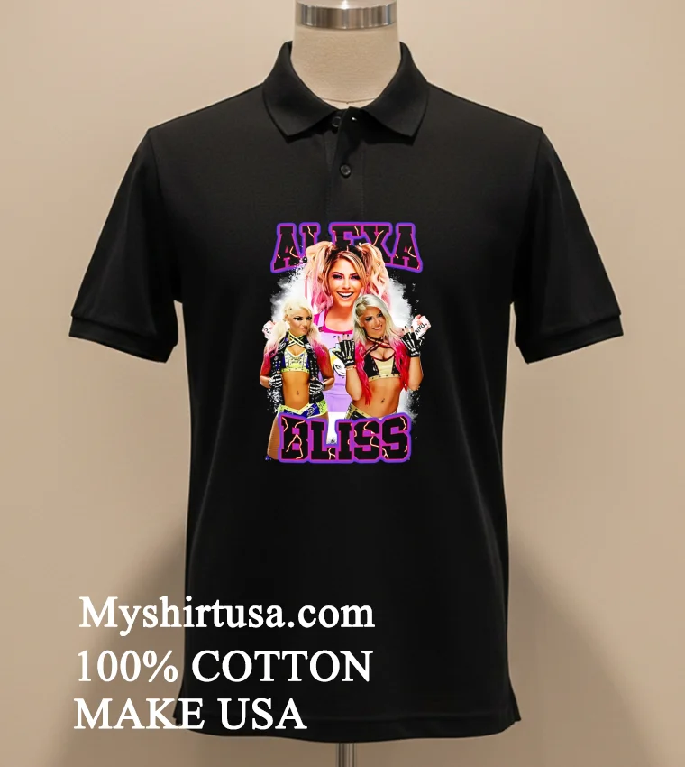 Alexa Bliss Pink And Purple Wrestling Tribute Shirt Balck Shirt 1