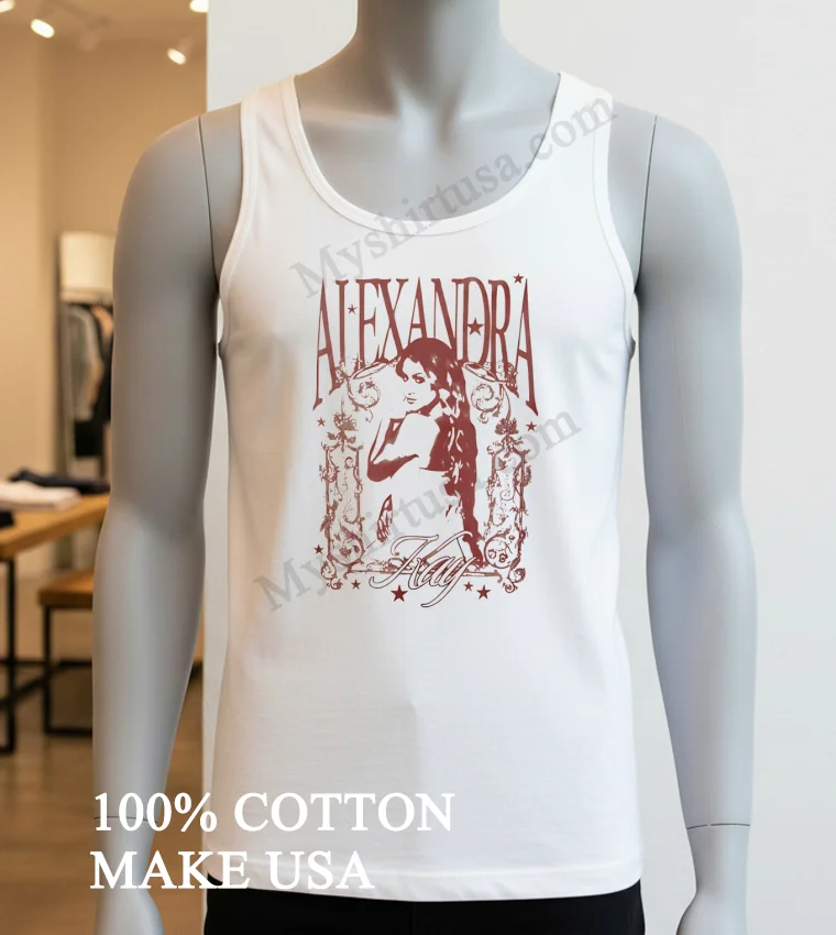 Alexandra Kay Floral Border With Star Details Shirt White T Shirt 3