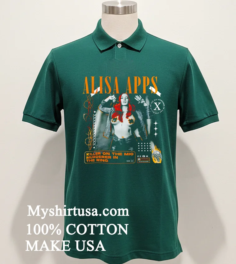 Alisa Apps Killer On The Mic Murderer In The Ring T Shirt - green-shirt Alisa Apps Killer On The Mic Murderer In The Ring T Shirt Green Shirt