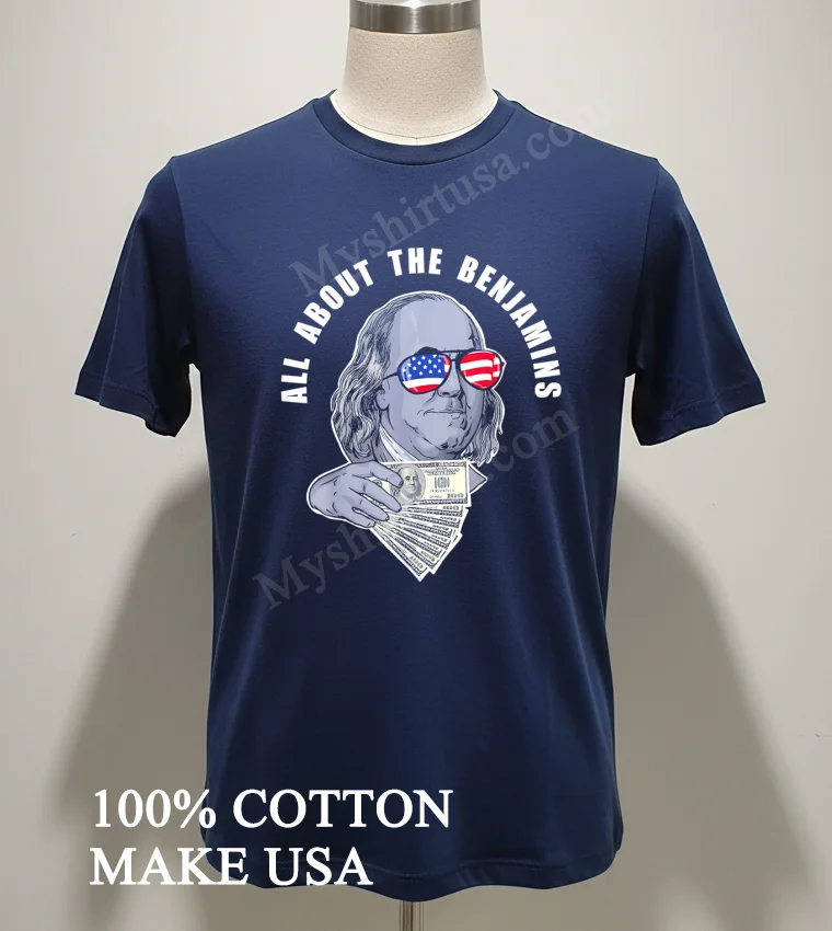All About The Benjamins Shirt Navy Shirt 3