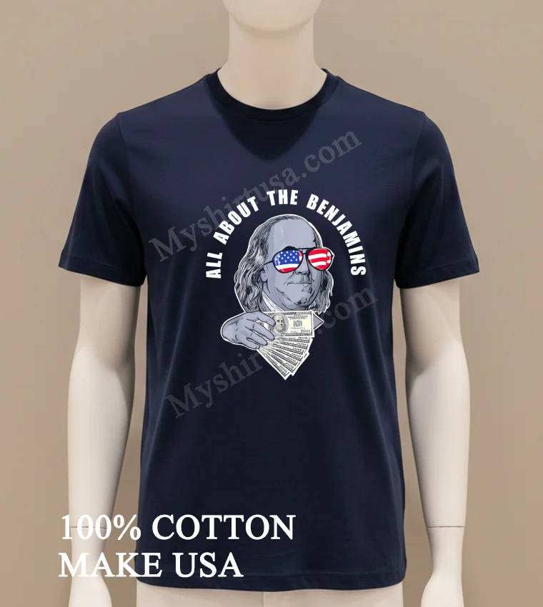 All About The Benjamins new t-shirt - navy-shirt All About The Benjamins Shirt Navy Shirt